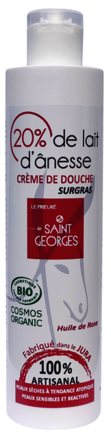 Crèmes de douche 2 en 1 corps & cheveux Crème de douche Rose Discrète au lait d'ânesse                   (20 %) 